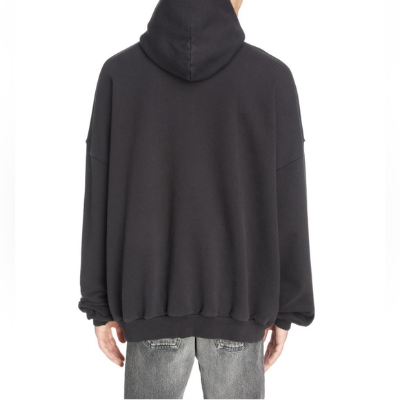 BALENCIAGA Gender Inclusive Oversized Distressed Balenciaga.com Hoodie - Picture 3 of 11